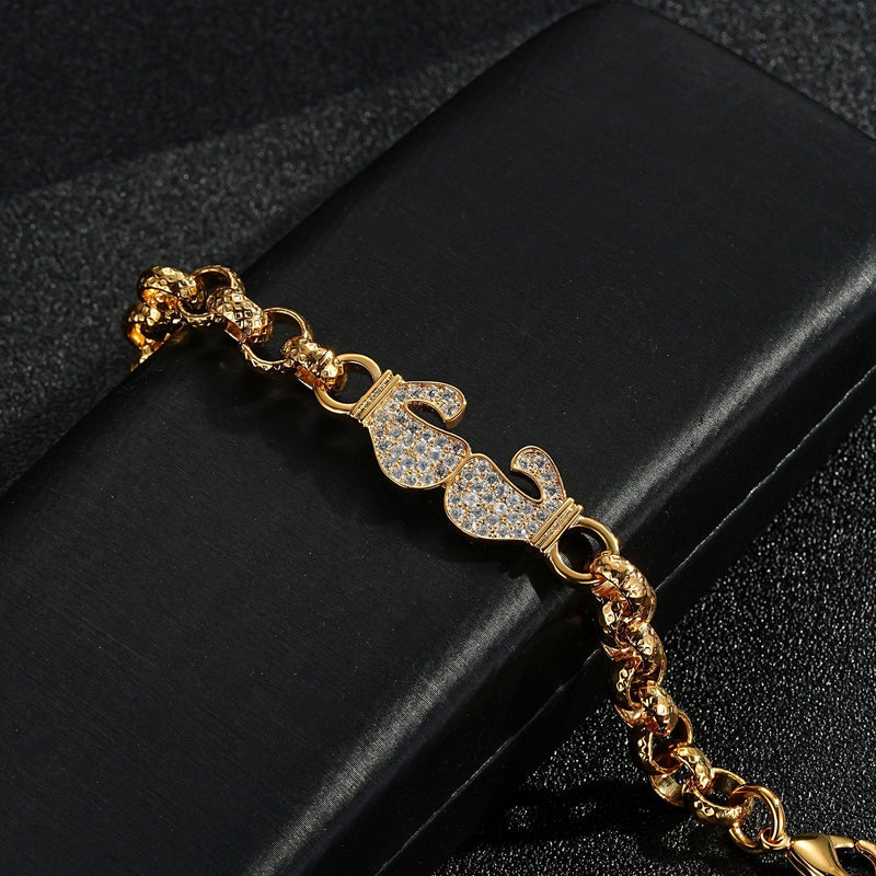 BOXING GLOVE BELCHER BRACELET WITH CRYSTALS FOR KIDS