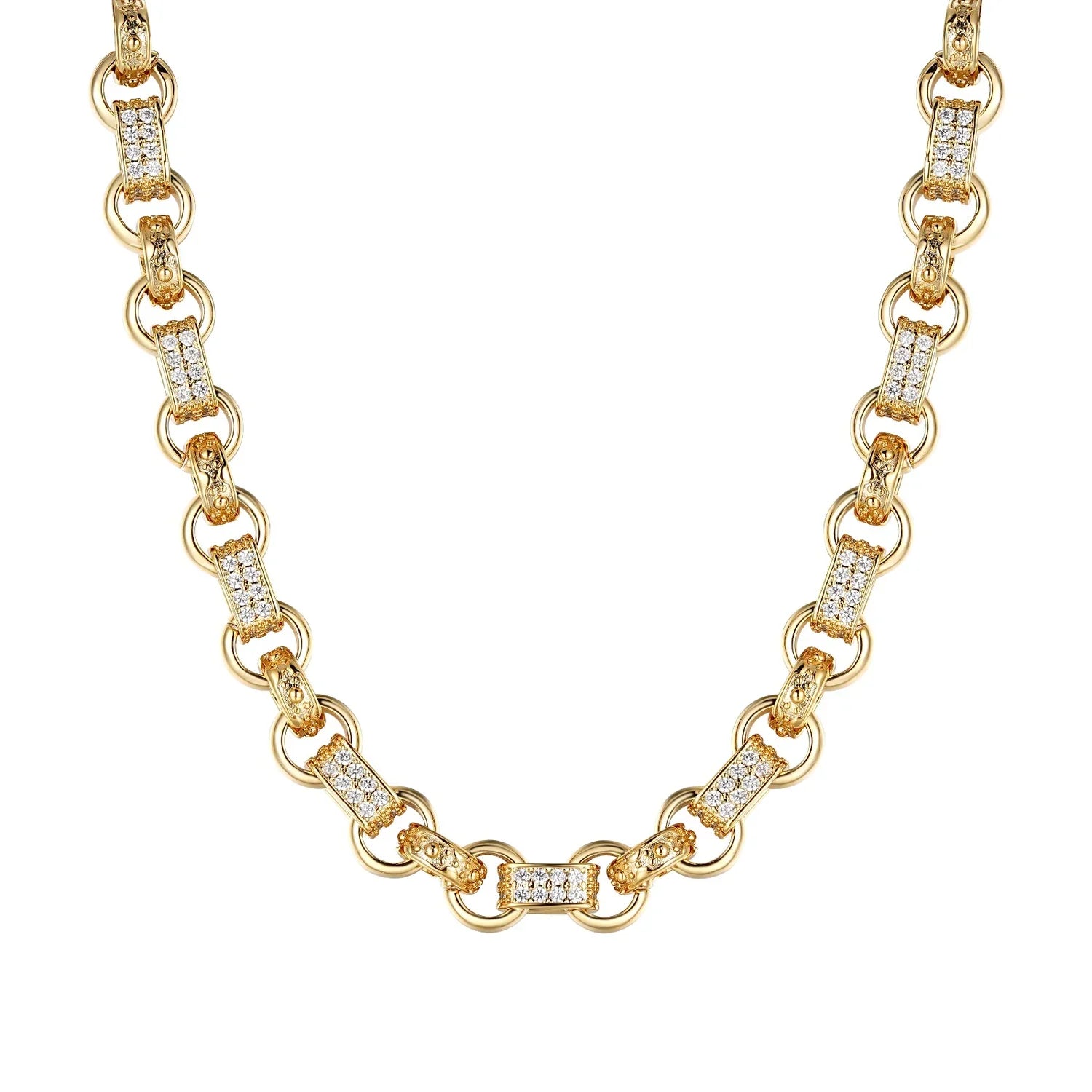 GOLD 10MM GYPSY LINK BELCHER CHAIN
