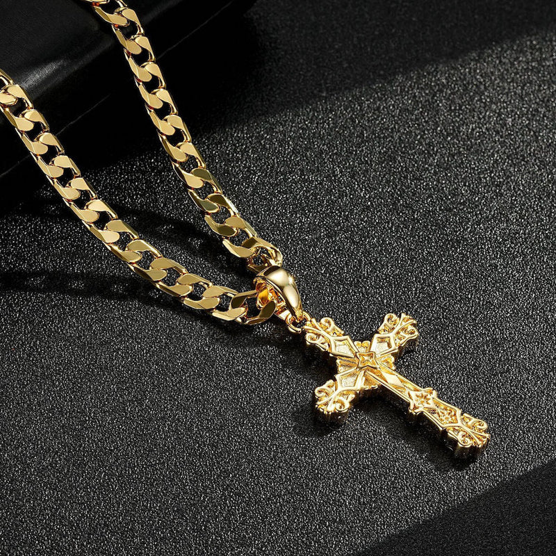GOLD FILIGREE CROSS PENDANT
