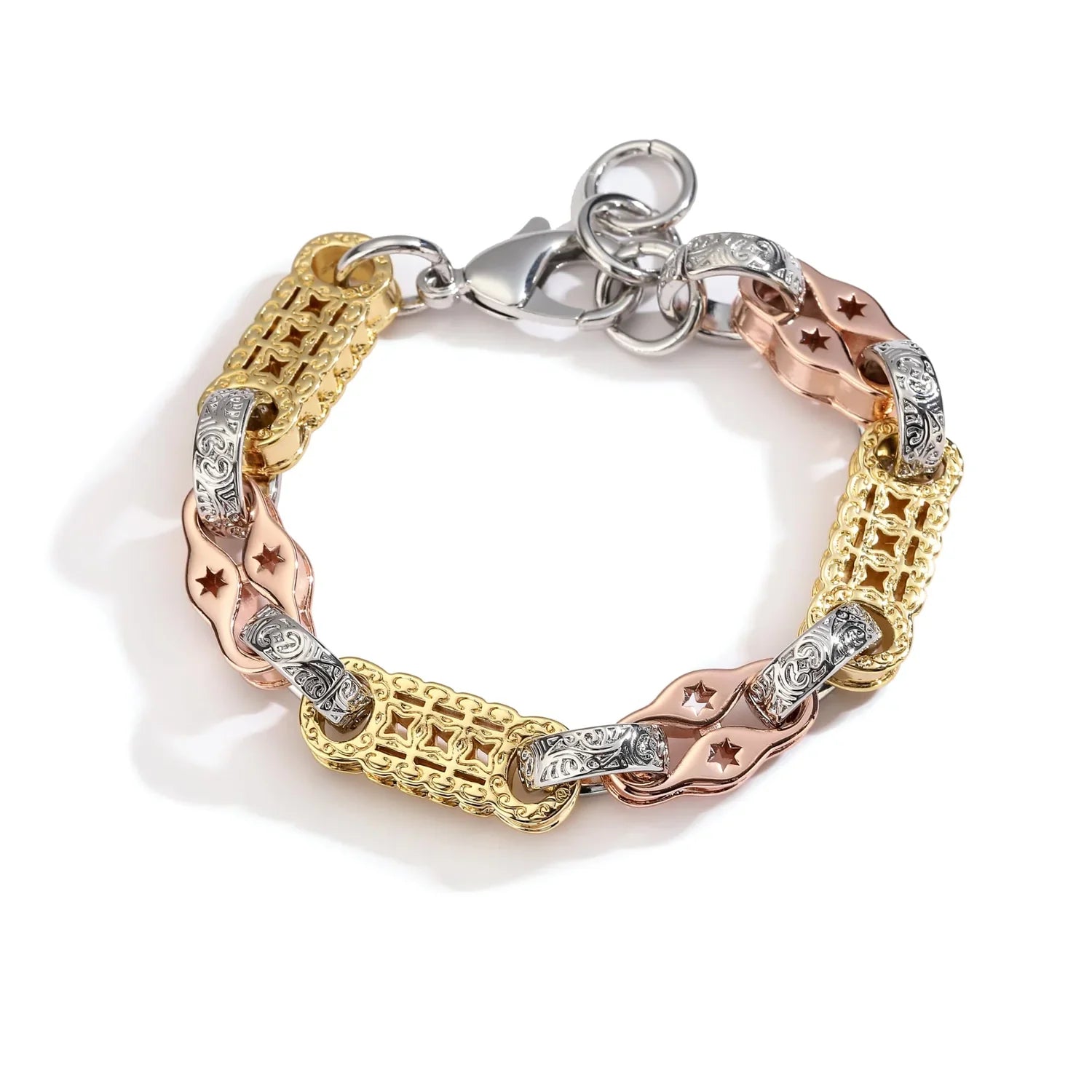 3D TRI-COLOUR STARS AND BARS BRACELET