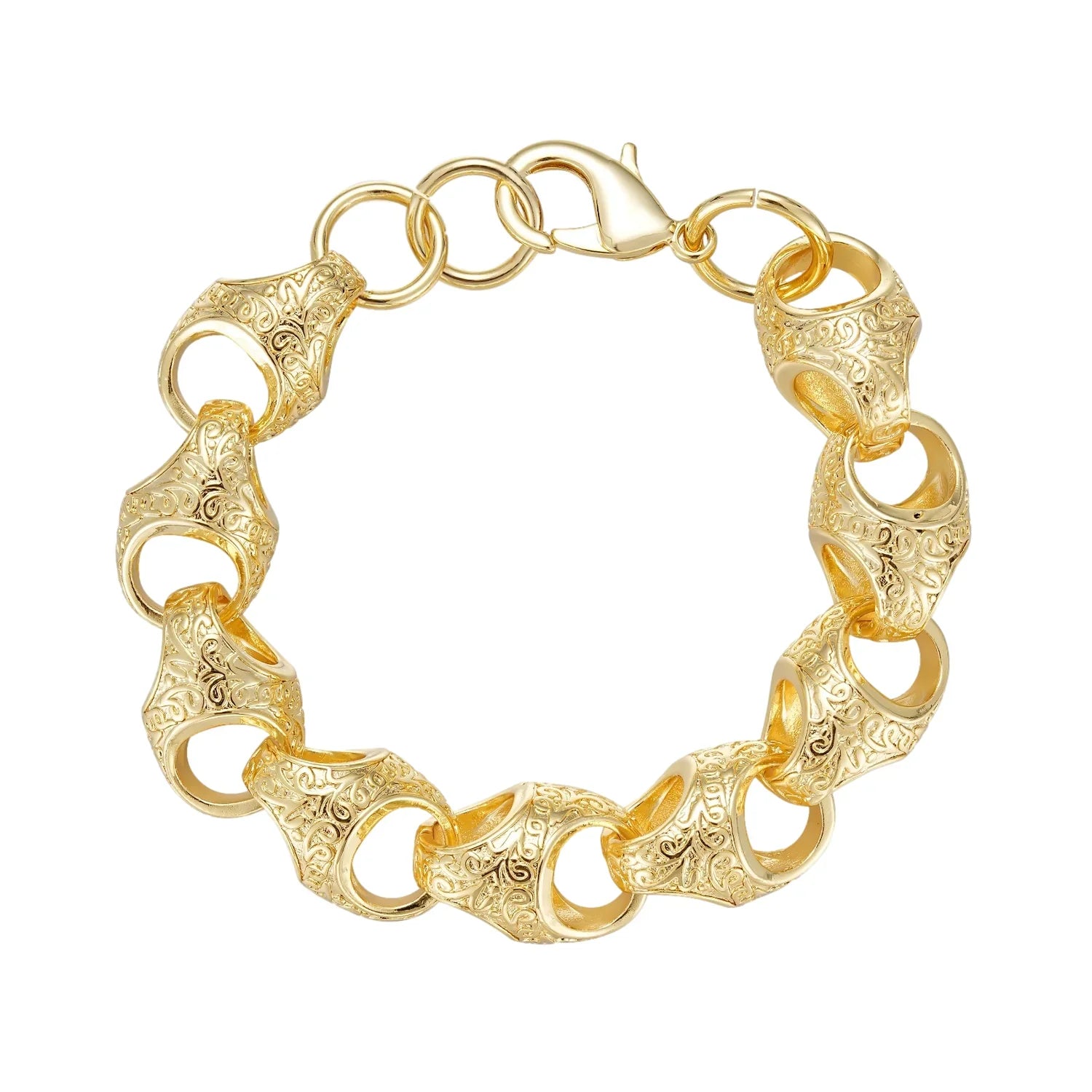 GOLD 17MM XL ACORN BRACELET