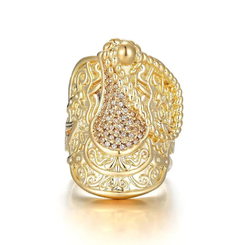 XXL GOLD SADDLE RING