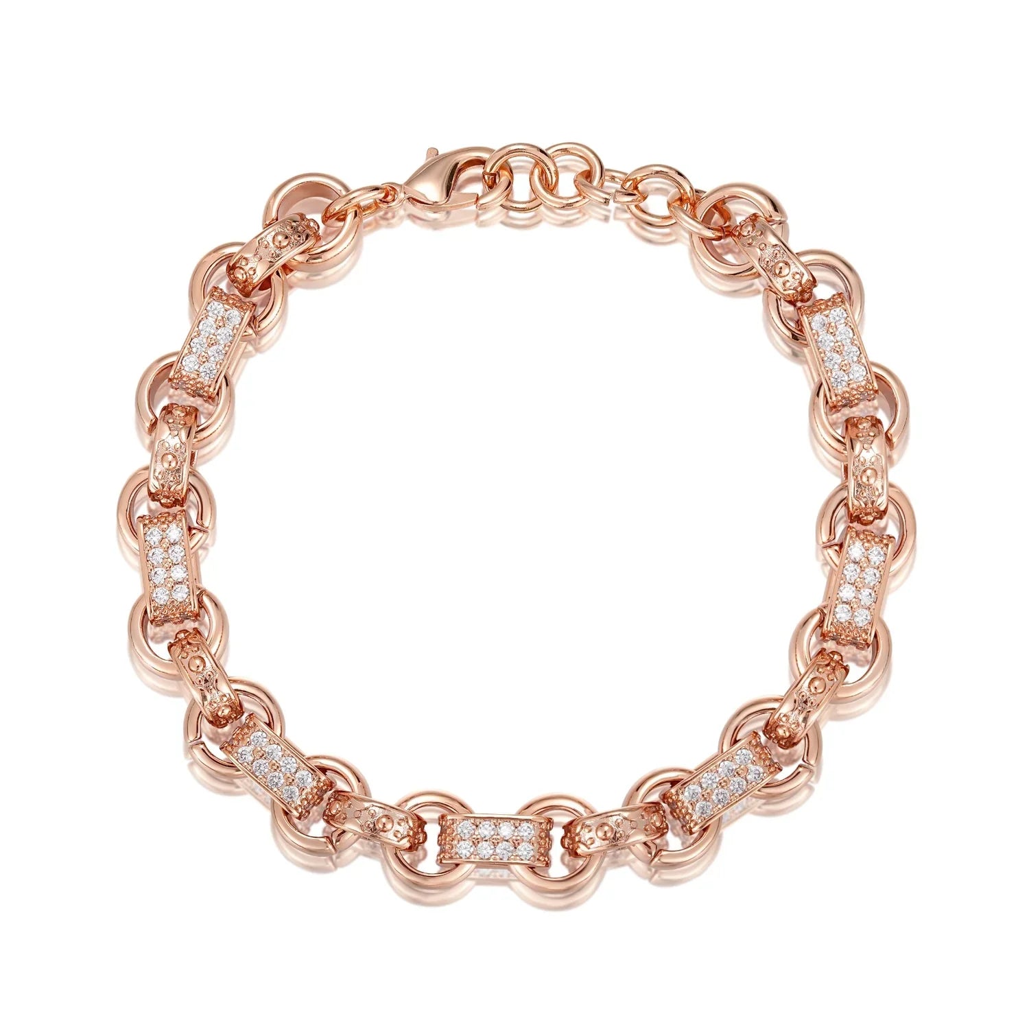 ROSE GOLD 10MM GYPSY LINK BELCHER BRACELET