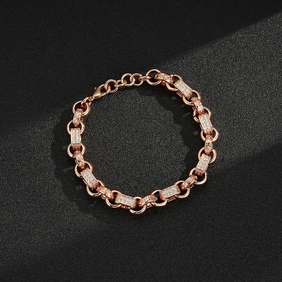 KIDS ROSE GOLD 10MM GYPSY LINK BELCHER BRACELET
