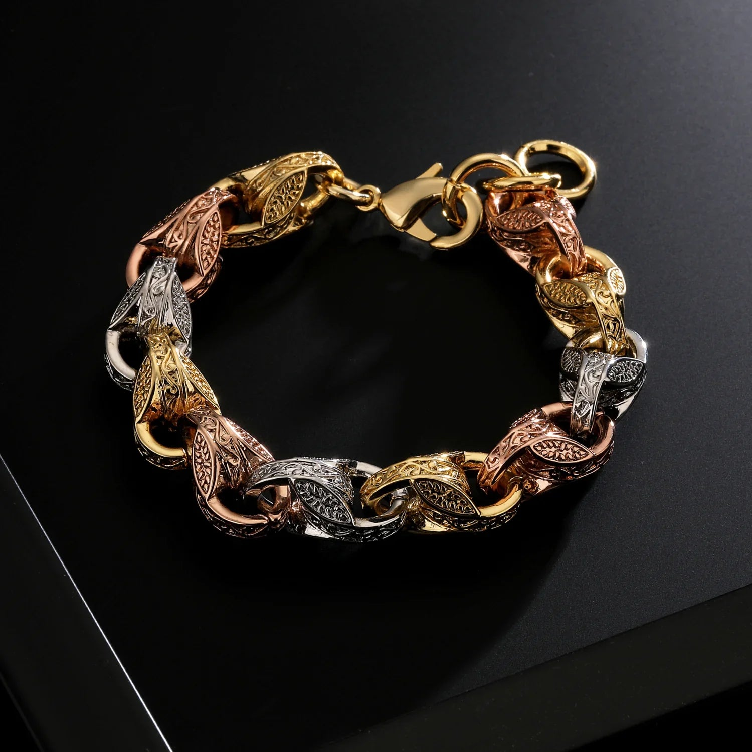 TRI-COLOUR 12MM 3D TULIP BRACELET